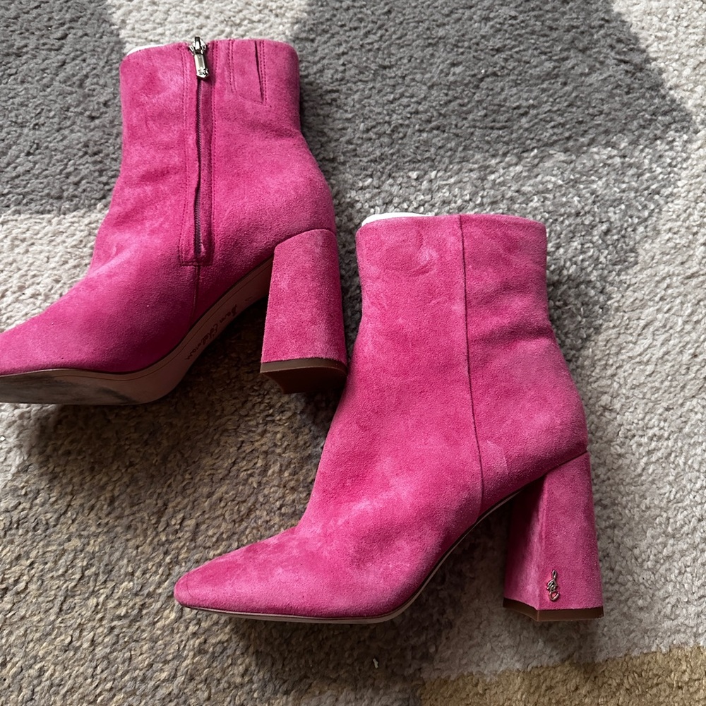 Barbie Pink Suede Ankle Boots